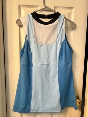 Crowned Athletics After Midnight Light Blue Colorblock Athletic Top